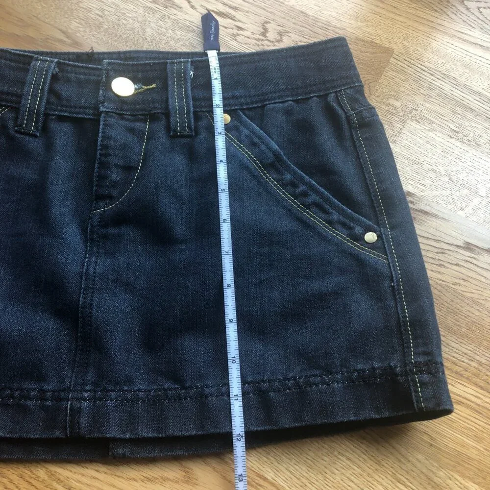 Express Denim Sequin Pocket Mini Skirt Shimmer Size 2